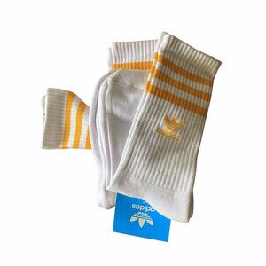 Adidas Classic Men Women Solid Crew 3PP Set of 3 Pairs Casual Socks Yellow